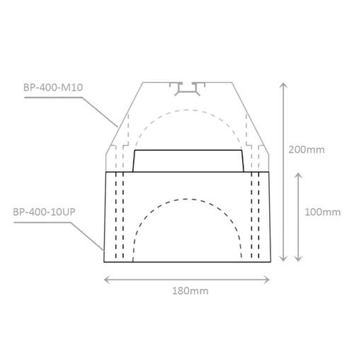BP-400-10UP<br> - Podwyższenie do podstawy antywibracyjnej typu BP-400-M10 - zdjęcie 3