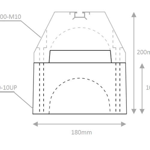 BP-600-10UP<br> - Podwyższenie do podstawy antywibracyjnej typu BP-600-M10 - zdjęcie 3